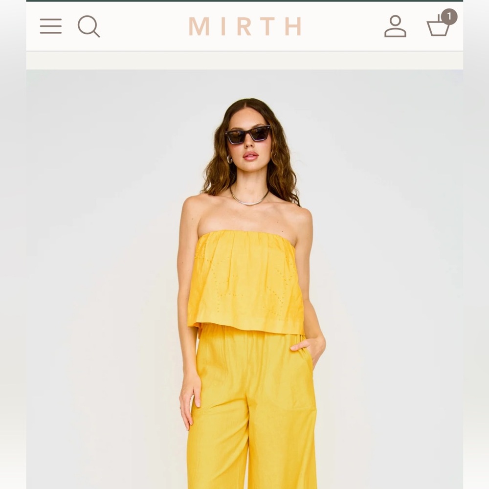 Mirth strapless top